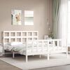 vidaXL Cadre de lit sans matelas blanc 160x200 cm bois de pin massif