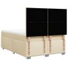 vidaXL Sommier &agrave; lattes de lit avec matelas Cr&egrave;me 140x190 cm Tissu