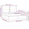 vidaXL Sommier &agrave; lattes de lit matelas et LED Rose 180x200 cm Velours