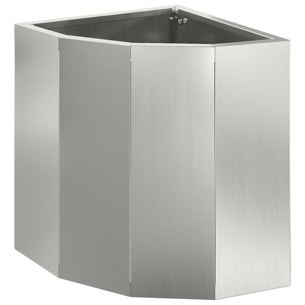 vidaXL Jardini&egrave;re d'Angle Argent 30 x 30 x 35 cm Acier galvanis&eacute;