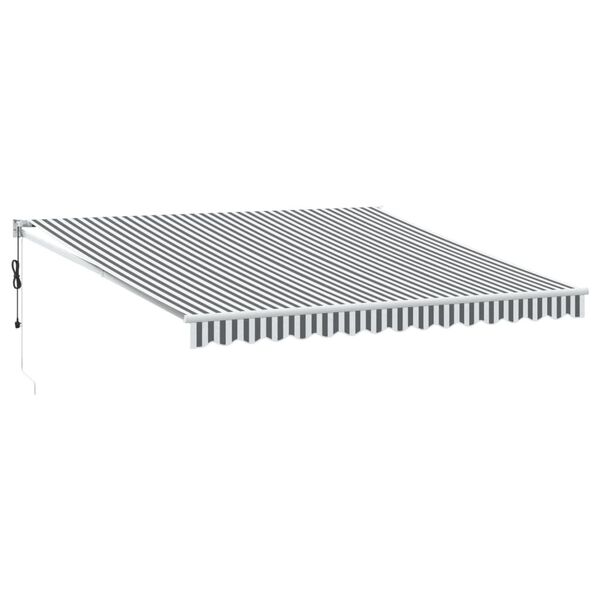 vidaXL Auvent r&eacute;tractable anthracite et blanc 4x3 m tissu et aluminium