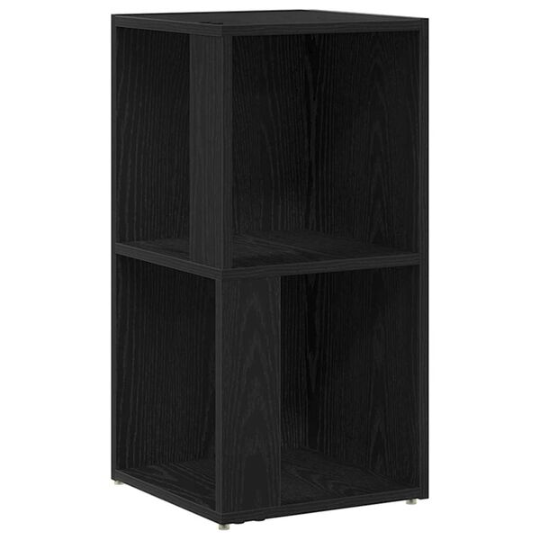vidaXL &Eacute;tag&egrave;res d'angle Ch&ecirc;ne noir 33 x 33 x 67 cm Bois d'ing&eacute;nierie