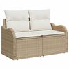 vidaXL Ensemble de canap&eacute; de jardin avec coussin 11 pcs Beige et cr&egrave;me