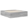 vidaXL Cadre de lit Gris Sonoma 200 x 200 cm Bois d'ing&eacute;nierie