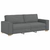 vidaXL Canap&eacute; 3 pcs Gris fonc&eacute; 220 x 80 x 84 cm Tissu en lin m&eacute;lang&eacute;