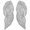 vidaXL Sculpture d'ailes Argent 17 x 5 x 59 cm Aluminium