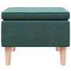 vidaXL Tabouret avec pieds en bois Vert fonc&eacute; Tissu