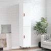 vidaXL Buffet haut Blanc 34,5x34x180 cm Bois d'ing&eacute;nierie