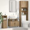 vidaXL Meuble de Lavabo de Salle de Bain avec stockage ch&ecirc;ne artisanal