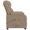 vidaXL Fauteuil de massage Cappuccino Similicuir