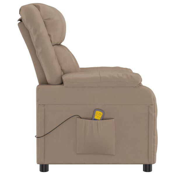 vidaXL Fauteuil de massage Cappuccino Similicuir