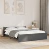 vidaXL Cadre de lit sans matelas gris bois massif 135x190 cm