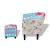 vidaXL Fauteuil avec repose-pied Design avec patchwork