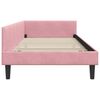 vidaXL Cadre de lit d'angle Rose 90 cm x 200 cm VeloursetContreplaqu&eacute;