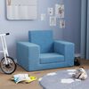 vidaXL Canap&eacute;-lit pour enfants Bleu Peluche douce