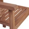vidaXL Chaises de jardin lot de 4 et coussins crème bois teck solide