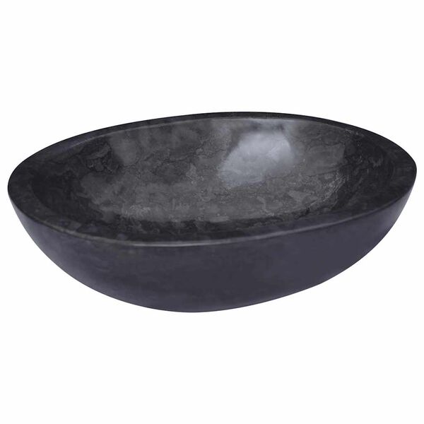 vidaXL Lavabo Noir 53x40x15 cm Marbre