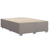 vidaXL Sommier &agrave; lattes de lit avec matelas Taupe 140x190 cm Tissu