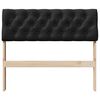 vidaXL T&ecirc;te de lit capitonn&eacute;e Noir 90 cm Pin massif