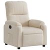 vidaXL Fauteuil inclinable &eacute;lectrique beige tissu microfibre