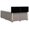 vidaXL Sommier &agrave; lattes de lit avec matelas Taupe 140x190 cm Tissu