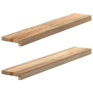 vidaXL Appuis de fen&ecirc;tre 2 pcs non trait&eacute; 90x15x2 cm bois ch&ecirc;ne massif