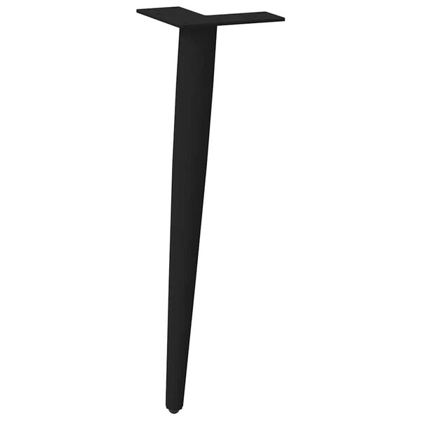 vidaXL Pieds de table basse coniques 4 pièces Noir 42-43 cm Acier