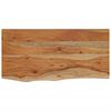 vidaXL &Eacute;tag&egrave;re murale rectangulaire massif acacia bordure assortie