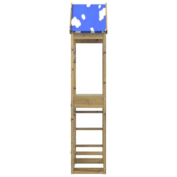vidaXL Tour de jeu Marron 52,5 x 85 x 265 cm Bois solide impr&eacute;gn&eacute;