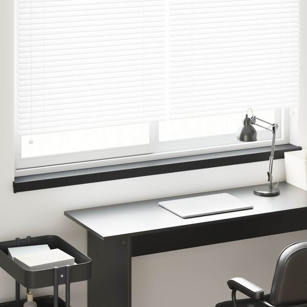 vidaXL Appui de fen&ecirc;tre Noir avec grain de bois 140 x 15 x 4,5 cm PVC