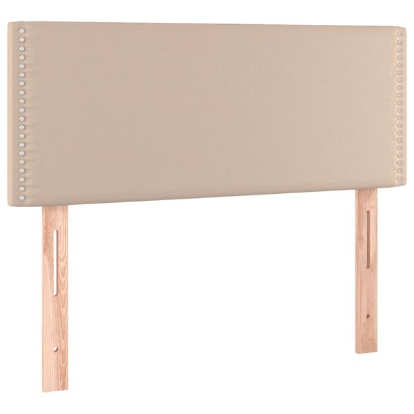 vidaXL T&ecirc;te de lit &agrave; LED Cappuccino 100x5x78/88 cm Similicuir