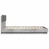 vidaXL Cadre de lit avec LED sans matelas gris b&eacute;ton 150x200 cm