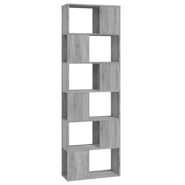 vidaXL Biblioth&egrave;que/S&eacute;parateur de pi&egrave;ce Sonoma gris 60x24x186 cm