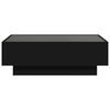 vidaXL Table basse avec LED noir 90x50x30 cm bois d'ing&eacute;nierie