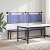vidaXL T&ecirc;te de lit suspendue Uni Bleu denim 210 x 55 x 5 cm tissu