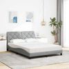vidaXL Lit avec matelas gris clair 140x190 cm tissu