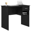 vidaXL Bureau avec tiroir Ch&ecirc;ne noir 90 x 49 x 75 cm Bois d'ing&eacute;nierie