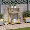 vidaXL Table de rempotage avec &eacute;tag&egrave;res bois de pin impr&eacute;gn&eacute;