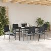 vidaXL Ensemble de salle &agrave; manger pour jardin 7 pcs Noir et Gris Clair
