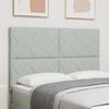 vidaXL T&ecirc;te de lit avec t&ecirc;te de lit Gris clair 144 cm Velours