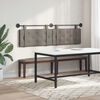 vidaXL T&ecirc;te de lit suspendue Gris 170 x 55 x 5 cm PU antique