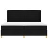 vidaXL Lit &agrave; ressorts avec matelas Noir 200 x 200 cm tissu
