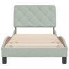 vidaXL Cadre de lit sans matelas gris clair 90x200 cm velours