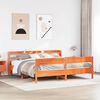 vidaXL Cadre de lit sans matelas cire marron 200x200cm bois pin massif