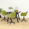 vidaXL Chaises pivotantes &agrave; manger lot de 4 vert clair velours
