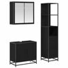 vidaXL Ensemble de mobilier de salle de bain 3 pc Ch&ecirc;ne noir