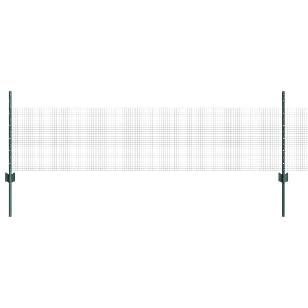 vidaXL Cl&ocirc;ture avec poteau Vert 0,5 x 50 m Acier et PVC
