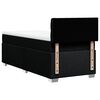 vidaXL Sommier à lattes de lit avec matelas Noir 90x190 cm Tissu