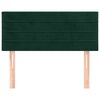 vidaXL T&ecirc;te de lit Vert fonc&eacute; 80x5x78/88 cm Velours