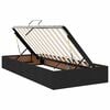 vidaXL Lit avec rangement et matelas Noir 90 x 190 cm Polyester